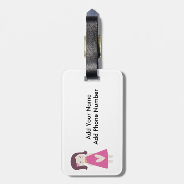 Girls and Handbags Luggage Tag (Back Vertical)