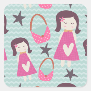 Girls and Handbags Square Sticker