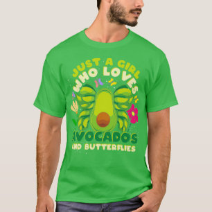 Girls Animal Lover Avocado Women Cute Insect Butte T-Shirt