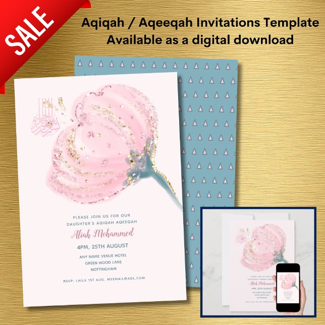 Girls Aqiqa  Invitation (Creator Uploaded)