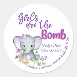 Girls are the BOMB, bath bomb or cocoa bomb labels