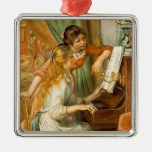 ''Girls at the Piano'', 1892 Metal Tree Decoration