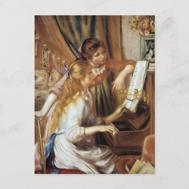 Girls at the Piano Postcard (Front)