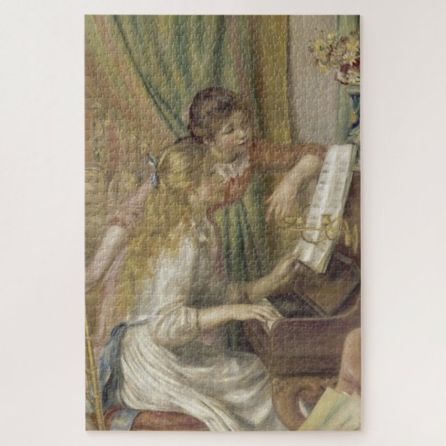 Girls at the Piano Renoir Impressionist Painting Jigsaw Puzzle (Vertical)