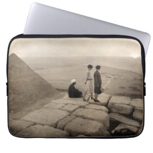 Girls Atop Khufu Pyramid in Egypt Sunrise 1920 Laptop Sleeve