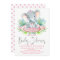 Girls Baby Elephant Baby Shower Invitations