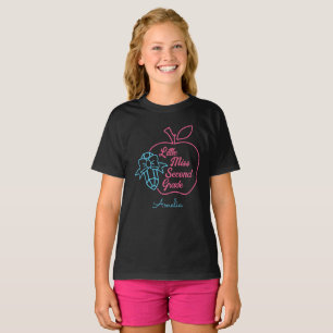 Girls Back To School, Little Miss Second Grade T-Shirt