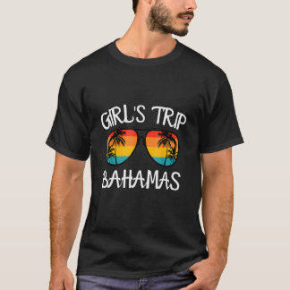 Girls Bahamas Sunglasses Summer Vacation T-Shirt