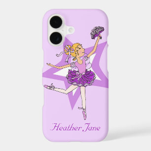 Girls ballerina blonde hair purple
