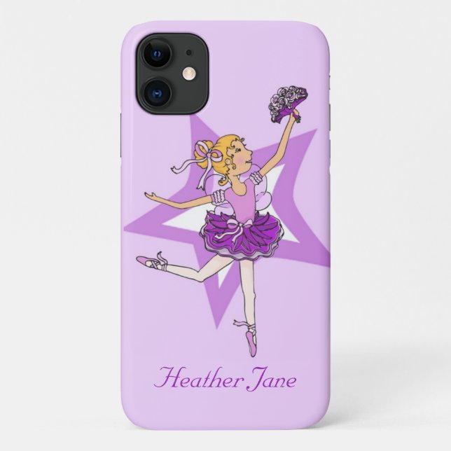 Girls ballerina blonde hair purple  Case-Mate iPhone case (Back)