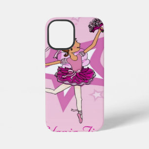 Girls ballerina dark hair named pink iPhone 12 mini case