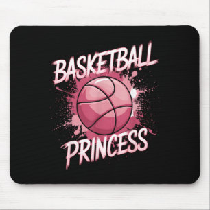 Girls Basball Princess - Cute Pink Mouse Pad