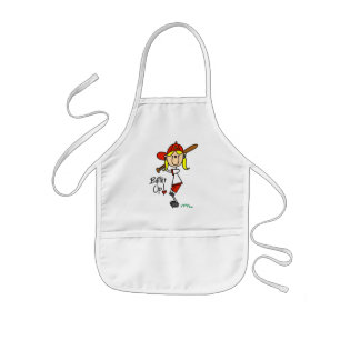 Girls Baseball Batter Up Tshirts and Gifts Kids Apron