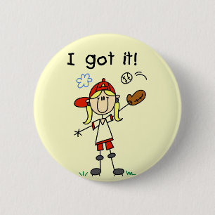 Girls Baseball I Got It Tshirts and Gifts 6 Cm Round Badge