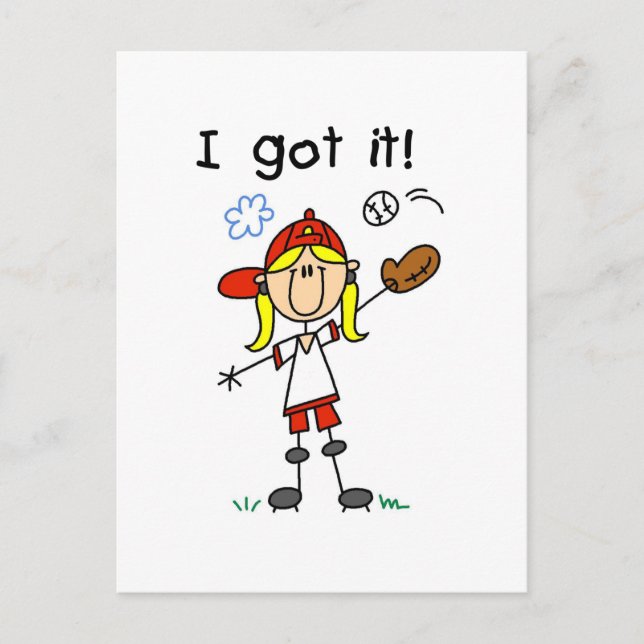 Girls Baseball I Got It Tshirts and Gifts Postcard (Front)