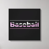 Girls Baseball - Pink Geometric Typography