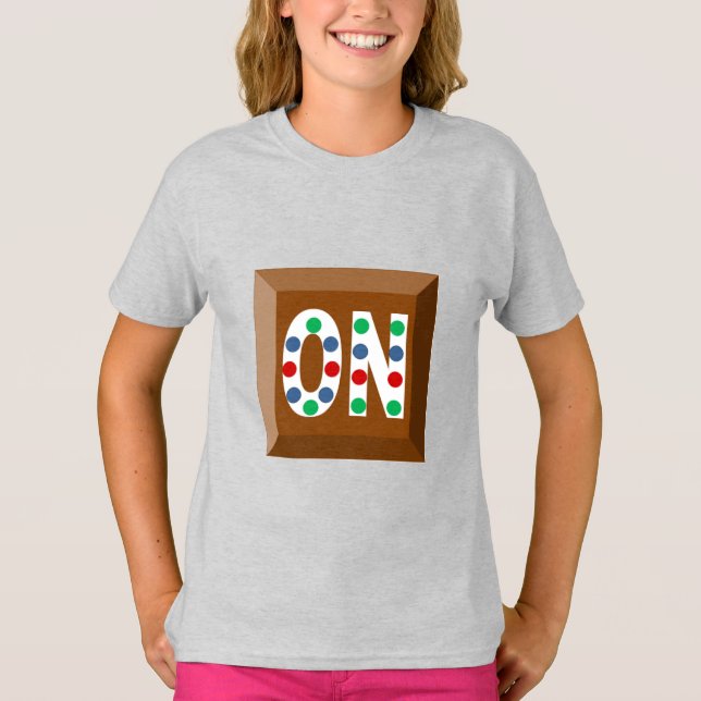 Girls' Basic T-Shirt ash CHOCOLATE  ONTARIO (Front)