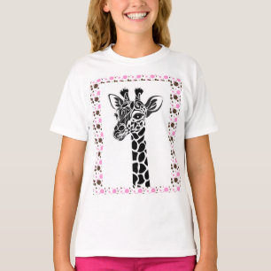 Girls' Basic T-Shirt Giraffe polka dot t shirt