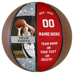 Girls Basketball Ball with Your PHOTO, Text,