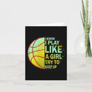 Girls Basketball Card