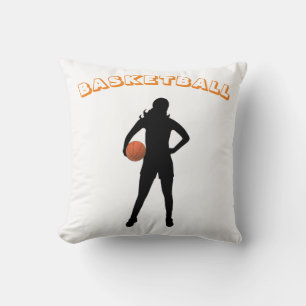 Girls Basketball Custom Throw Pillow