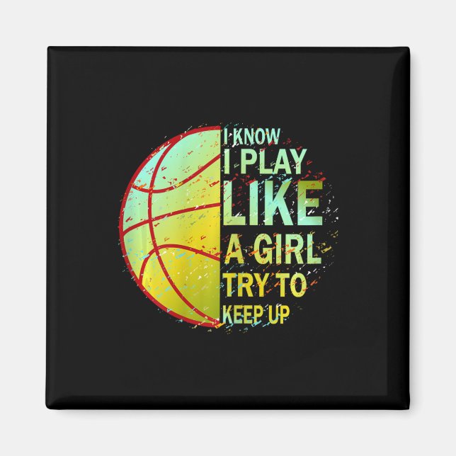 Girls Basketball  Magnet (Front)