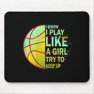 Girls Basketball Mouse Pad