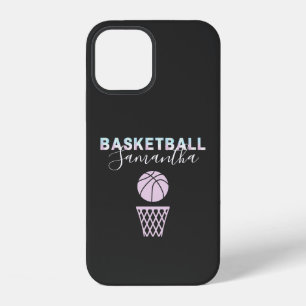 Girls Basketball Name Cute Basket Personalised iPhone 12 Case