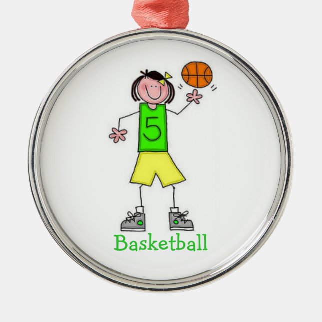 Girls Basketball Ornament (Front)