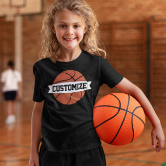 Girls' Basketball Player Custom Team/School Name T-Shirt