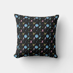 Girls Basketball Players - Stars Pattern Cushion