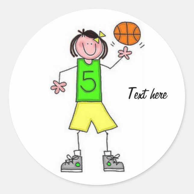 Girls basketball Sticker (Front)