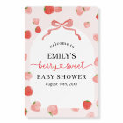 Girl's Berry Sweet Strawberry Baby Shower Welcome 