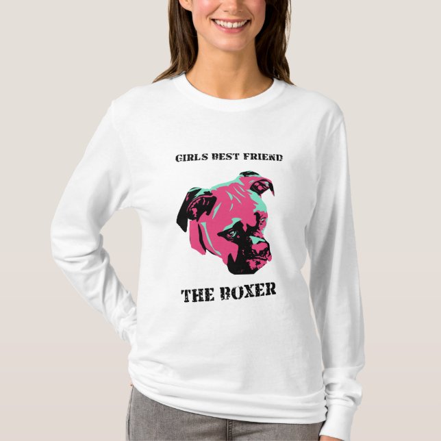 Girl's Best Friend Boxer Hoodie T-Shirt (Front)