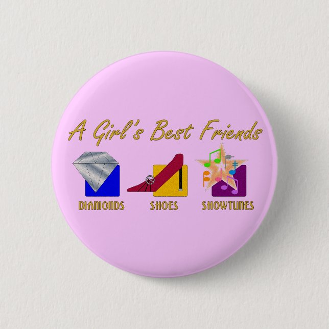 Girl's Best Friends Button (Front)