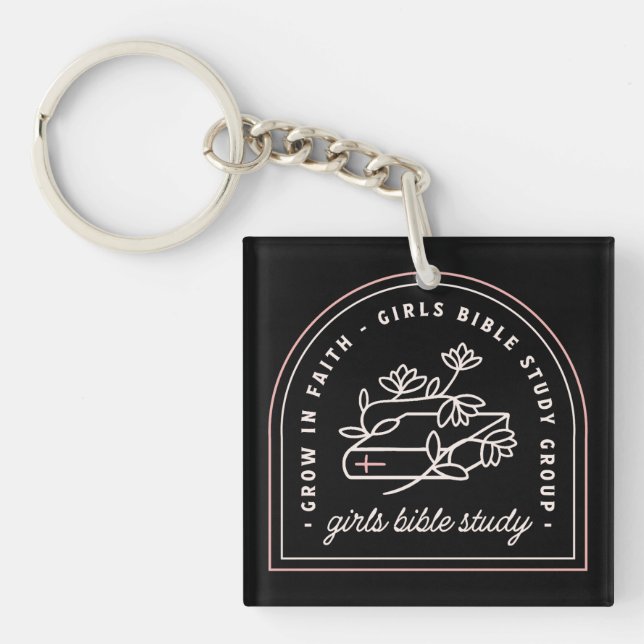 Girls bible study christian group key ring (Front)