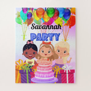 Girls' birthday Party Jigsaw Puzzle