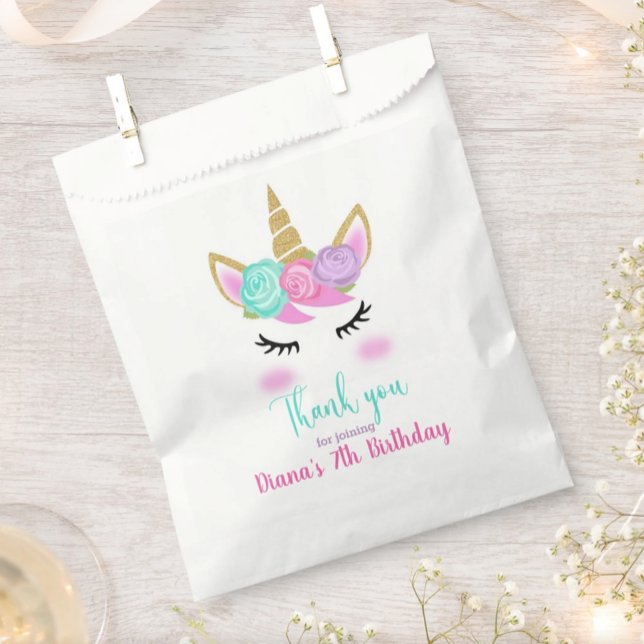 Girl's Birthday  Unicorn Theme  Favour Bags (Creator Uploaded)