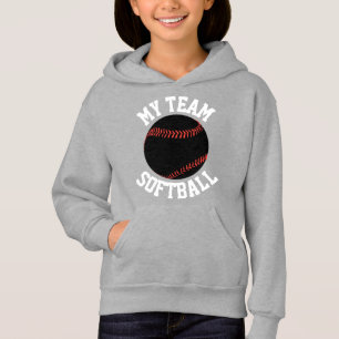 Girls Black & White Fastpitch Softball Sweatshirt