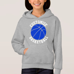 Girls Blue Basketball Custom Team Name and Number