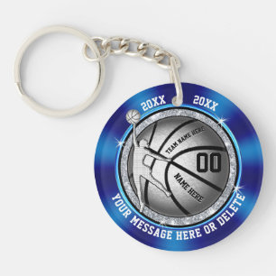 Girls Blue Cheap Personalised Basketball Keychains
