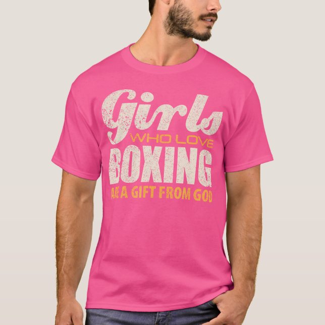 Girls Boxing Quote Novelty Boxer Gift T-Shirt (Front)