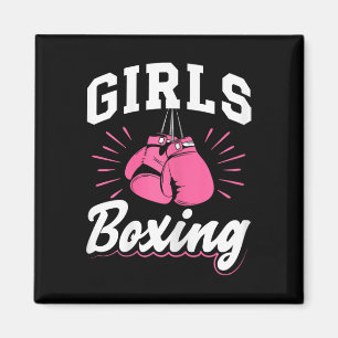 Girls Boxing Sport Kickboxing Boxing Gloves Boxer  Magnet