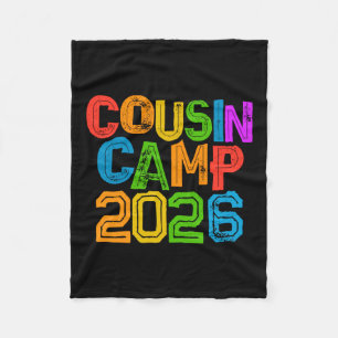 Girls Boys Cousin Camp 2026 Grandma Crew Family Fleece Blanket