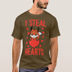 Girls Boys Valentines Day Cute Fo With Heart I Ste T-Shirt