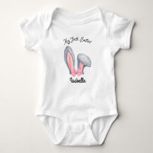 Girls Bunny Ears My First Easter Bodysuit