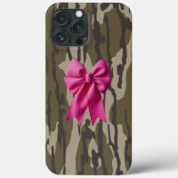 Girls Camo Pink Ribbon Bow Bottom Lands Camo