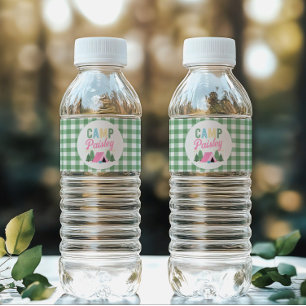 Girl's Camping Water Bottle Labels