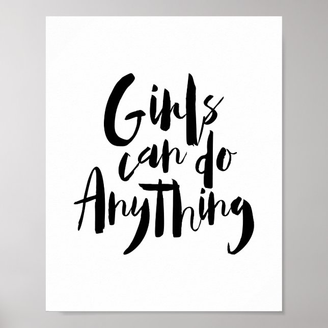 Girls can do Anything feminism feminist motivation Poster (Front)