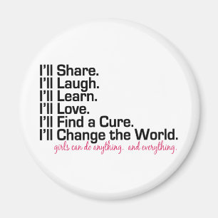 girls can do anything (girl power) magnet